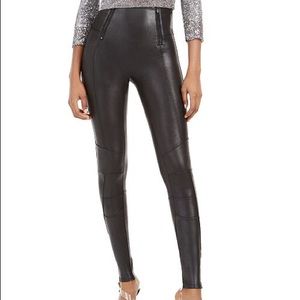 Spanx Hip-Zip Faux Leather Leggings